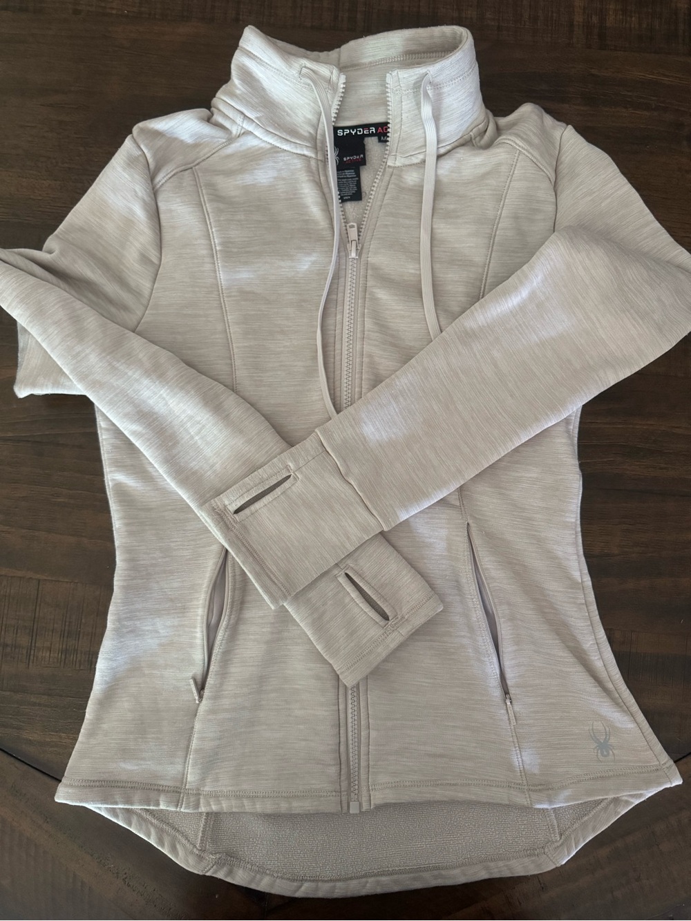 Spyder Women’s Heathered Light Gray Full-Zip Hoodie
